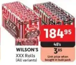 Makro WILSON'S XXX Rolls offer