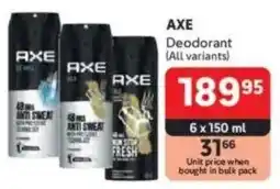 Makro AXE Deodorant offer