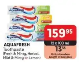 Makro AQUAFRESH Toothpaste offer