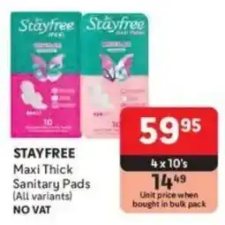 Makro STAYFREE Maxi Thick Sanitary Pads offer