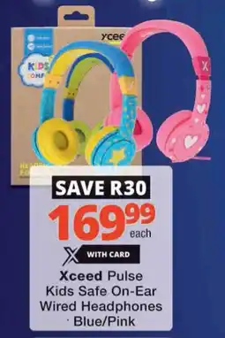 Checkers Hyper Xceed Pulse Kids Safe On-Ear Wired Headphones offer