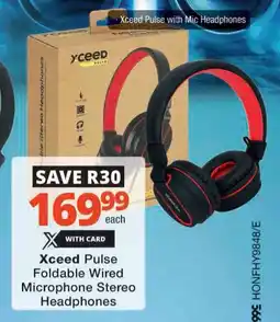 Checkers Hyper Xceed Pulse Foldable Wired Microphone Stereo Headphones offer