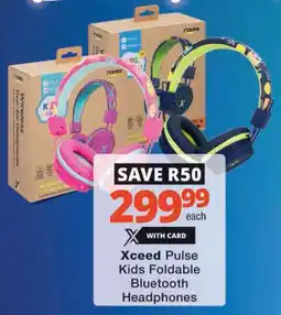 Checkers Hyper Xceed Pulse Kids Foldable Bluetooth Headphones offer