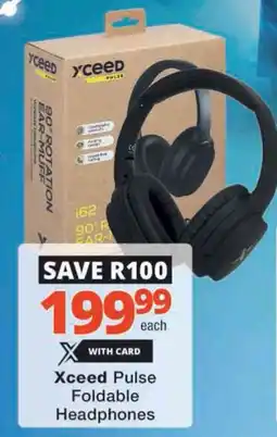 Checkers Hyper Xceed Pulse Foldable Headphones offer