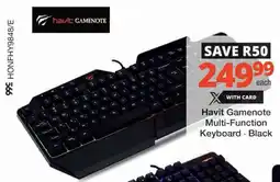 Checkers Hyper Havit Gamenote Multi-Function Keyboard offer