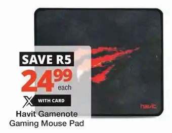 Checkers Hyper Havit Gamenote Gaming Mouse Pad offer