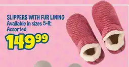 The Crazy Store Slippers with fur lining offer
