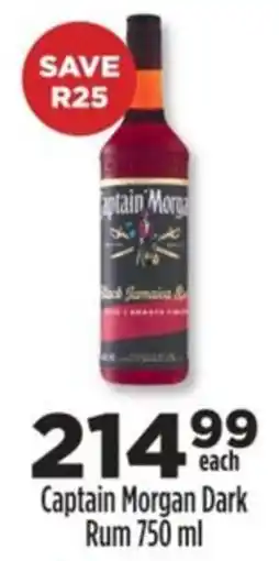 Diamond Discount Liquor Captain Morgan Dark Rum offer