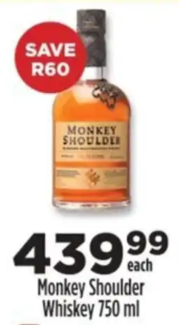 Diamond Discount Liquor Monkey Shoulder Whiskey offer