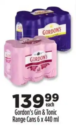 Diamond Discount Liquor Gordon's Gin & Tonic Range Cans offer