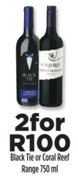 Diamond Discount Liquor Black Tie or Coral Reef Range offer