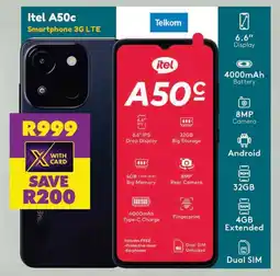 Shoprite Itel A50c Smartphone 3G LTE offer