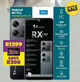 Shoprite Mobicel RX Pro Smartphone 4G LTE offer