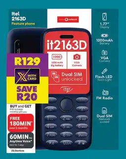 Shoprite Itel 2163D Feature phone offer