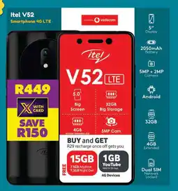 Shoprite Itel V52 Smartphone 4G LTE offer