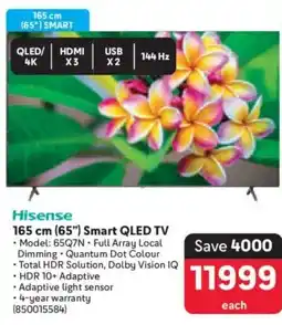 Makro Hisense 165 cm (65") Smart QLED TV offer