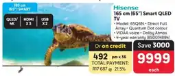 Makro Hisense 165 cm (65") Smart QLED TV offer