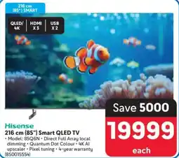 Makro Hisense 216 cm (85") Smart QLED TV offer