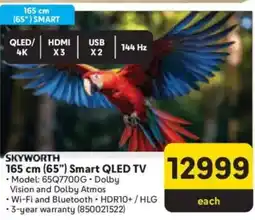 Makro SKYWORTH 165 cm (65") Smart QLED TV offer