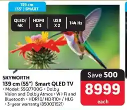 Makro SKYWORTH 139 cm (55") Smart QLED TV offer