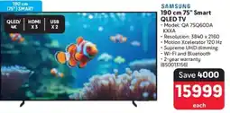 Makro SAMSUNG 190 cm 75" Smart QLED TV offer