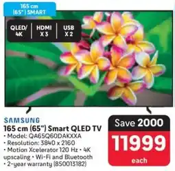 Makro SAMSUNG 165 cm (65") Smart QLED TV offer