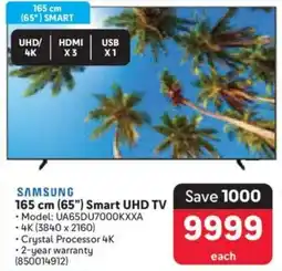 Makro SAMSUNG 165 cm (65") Smart UHD TV offer
