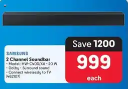 Makro SAMSUNG 2 Channel Soundbar offer