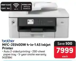 Makro Brother MFC-J3540DW 4-in-1 A3 Inkjet Printer offer