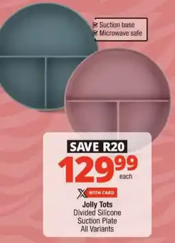 Checkers Jolly Tots Divided Silicone Suction Plate offer