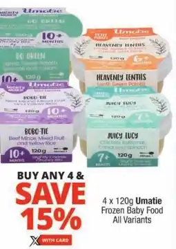 Checkers Umatie Frozen Baby Food All Variants offer