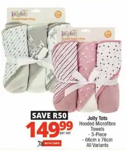 Checkers Jolly Tots Hooded Microfibre Towels offer