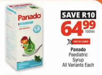 Checkers Panado Paediatric Syrup offer