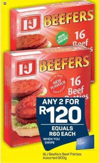 Pick n Pay I&J Beefers Beef Patties Assorted 800g offer