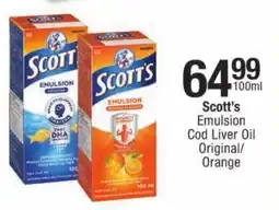 Checkers Scott's Emulsion Cod Liver Oil Original/ Orange offer