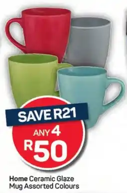 Pick n Pay Hypermarket Home Ceramic Glaze Mug Assorted Colours offer