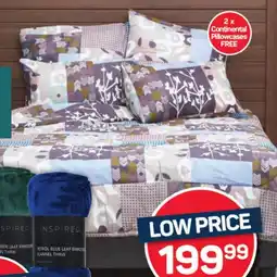 Pick n Pay Hypermarket Pick n Pay Microfibre Double Comforter with FREE Continental Pillowcases Assorted Each offer
