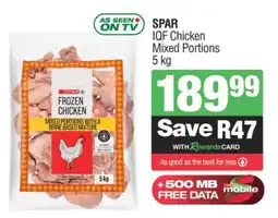 Spar SPAR IQF Chicken Mixed Portions offer