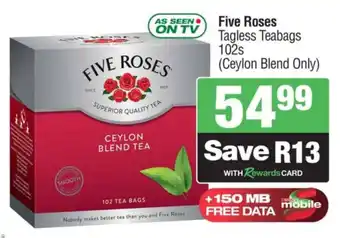 Spar Five Roses Tagless Teabags offer