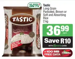 Spar Tastic Long Grain Parboiled, Brown or Soft and Absorbing Rice offer