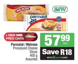 Spar Parmalat/Melrose Processed Cheese Slices Assorted offer