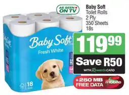 Spar Baby Soft Toilet Rolls 2 Ply 350 Sheets offer
