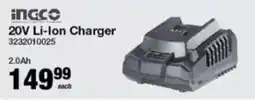 Mica INGCO 20V Li-Ion Charger offer