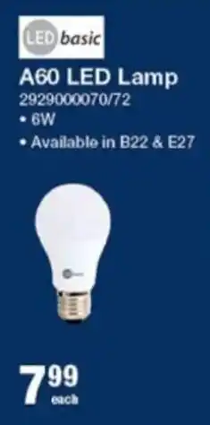 Mica LED basic A60 LED Lamp offer