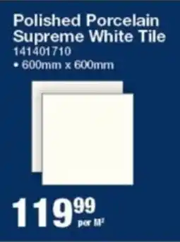 Mica Polished Porcelain Supreme White Tile offer