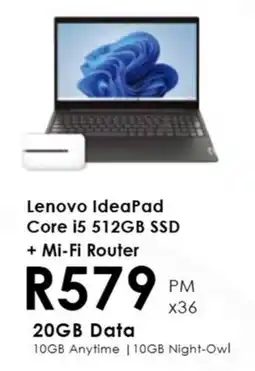Chatz Connect Lenovo IdeaPad Core i5 512GB SSD + Mi-Fi Router offer