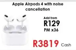 Chatz Connect Apple Airpods 4 with noise cancellation offer