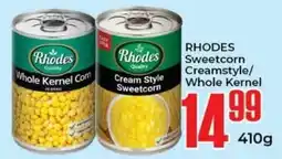 Elite Cash & Carry RHODES Sweetcorn Creamstyle/ Whole Kernel offer