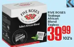 Elite Cash & Carry FIVE ROSES Teabags African Blend Tagless offer