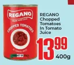 Elite Cash & Carry REGANO Chopped Tomatoes In Tomato Juice offer